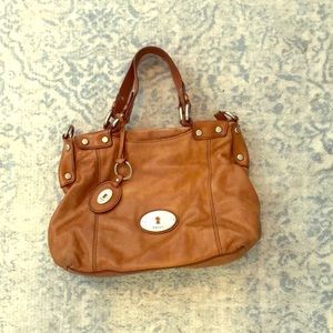Well Loved Leather Fossil Bag
